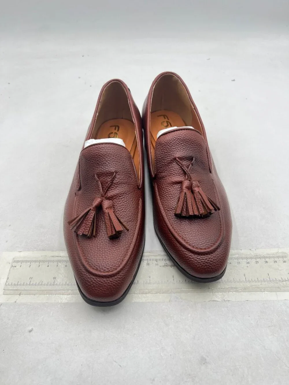 FSJ Brown Men's Tassel Loafers Slip On Comfy Cushioned Insole Driving Flats
